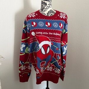NWT Marvel Spiderman Holiday Sweater size 2XL